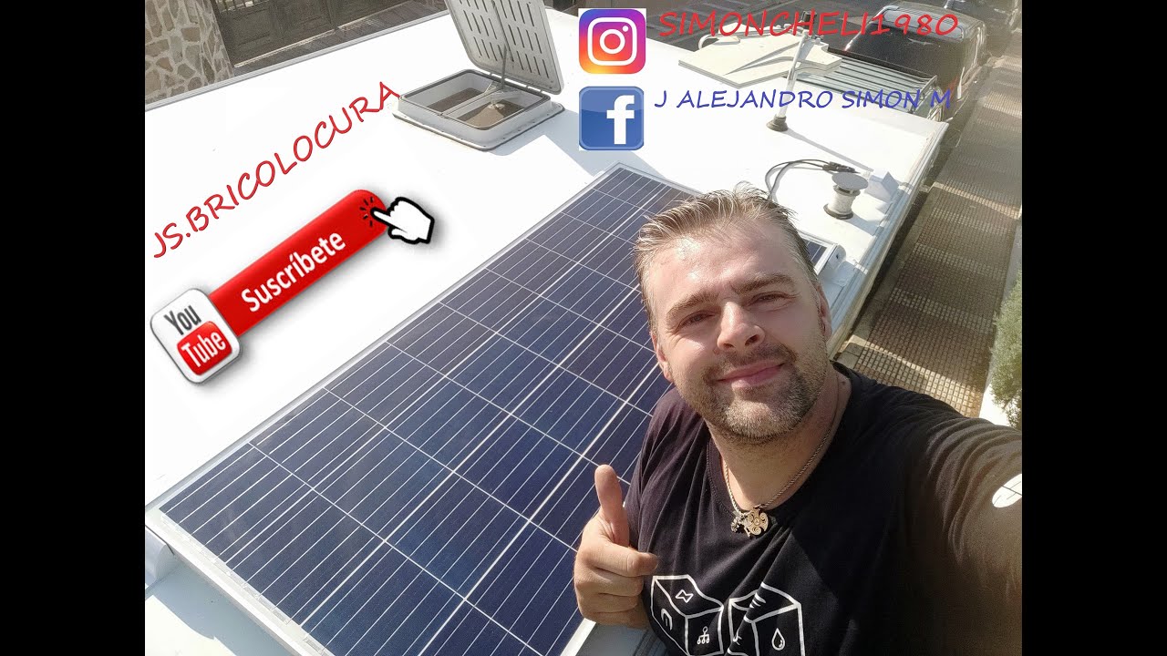 Instalación de una  placa solar y controlador en una caravana