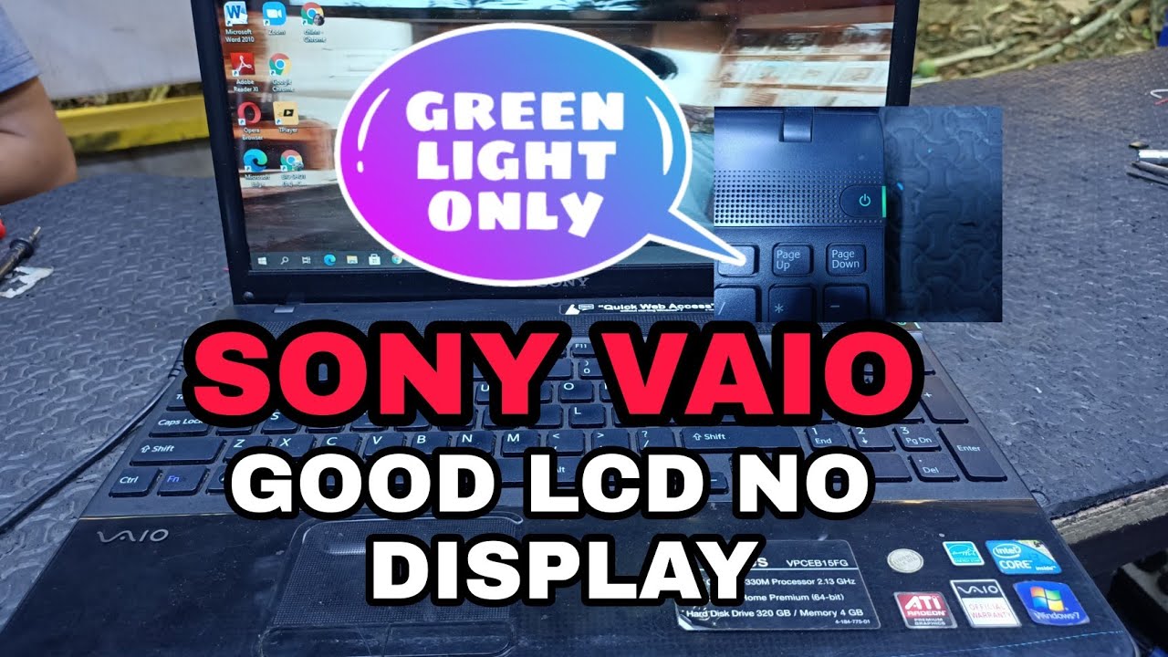 HOW TO REPAIR SONY VAIO GOOD POWER NO DISPLAY