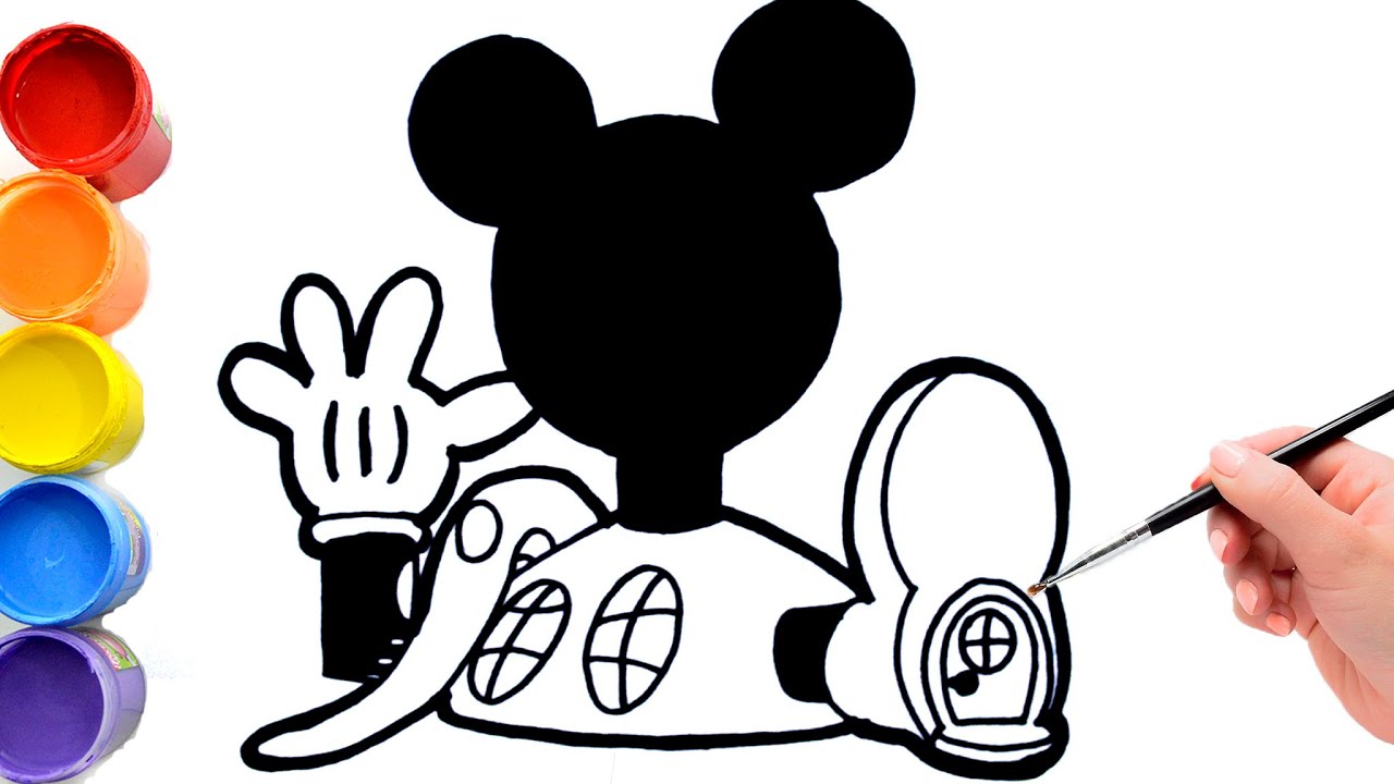 🔴🔴 How to draw Mickey Mouse's House | la casa de mickey mouse  #mickeymousedrawing