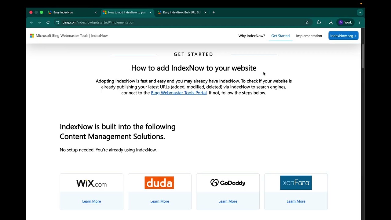 Easy IndexNow: массовая отправка URL-адресов в поиск Bing и чат GPT