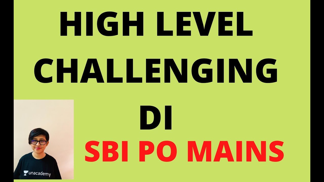 Tricky High Level  DI for SBI PO Mains| SBI Clerk Mains| Aspiring Banker Anwesha