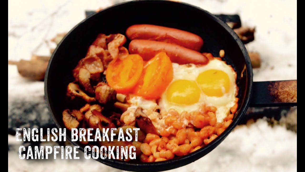 ONE POT ENGLISH BREAKFAST. CAMPFIRE COOKING.