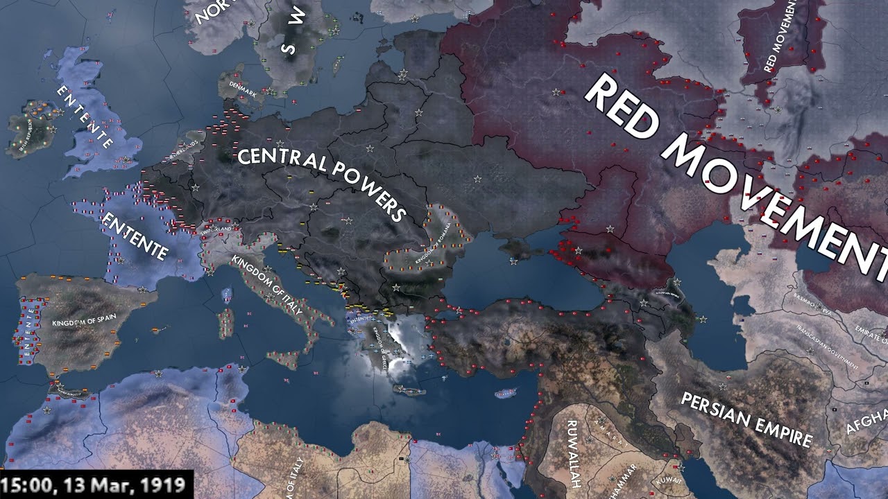 WW1 Goes differently - HOI4 Timelapse