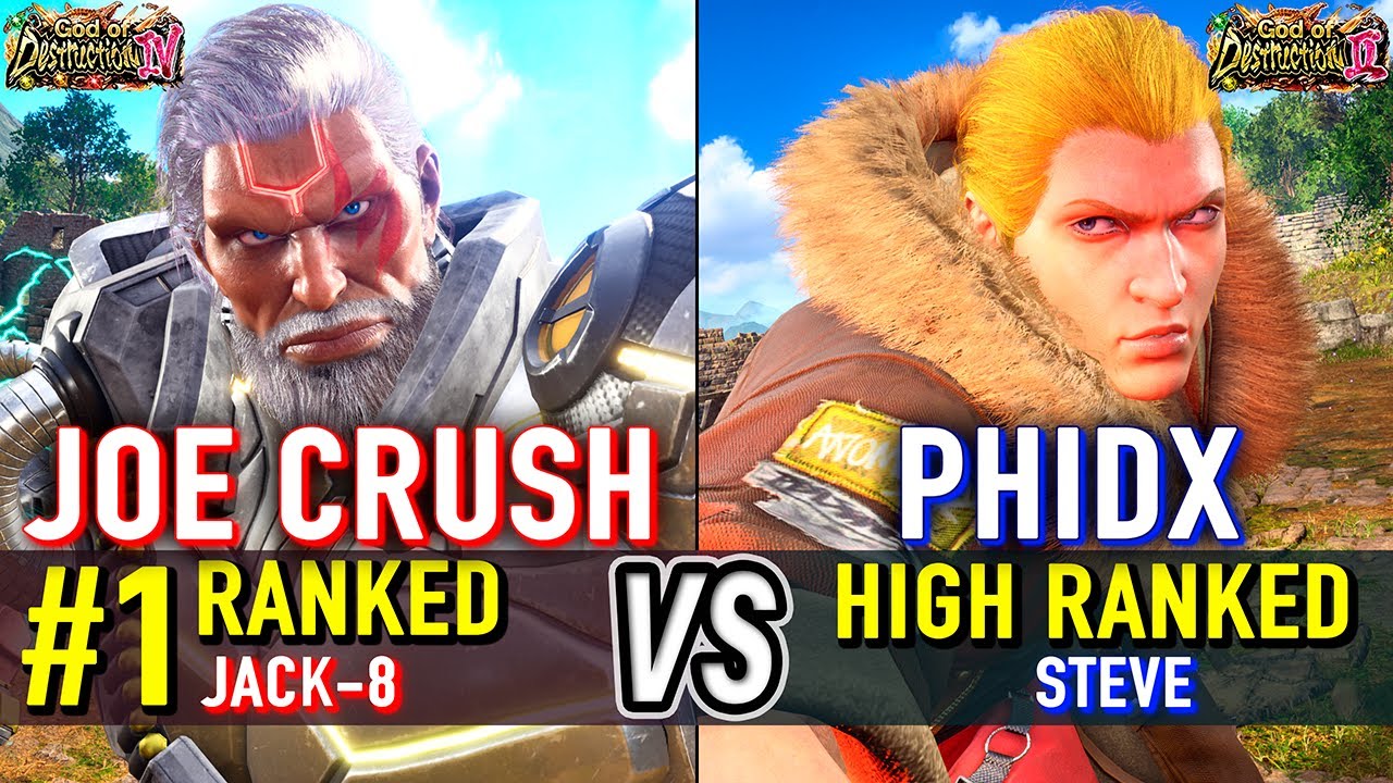 T8 🔥 JOE CRUSH (#1 Ranked Jack-8) vs PHIDX (Steve) 🔥 Tekken 8 High Level Gameplay