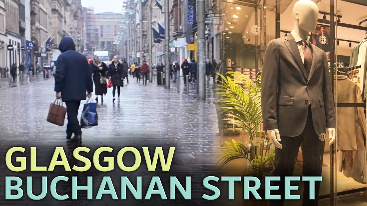 Glasgow Luxury Shopping 2026: Buchanan Street Window Tour 4K