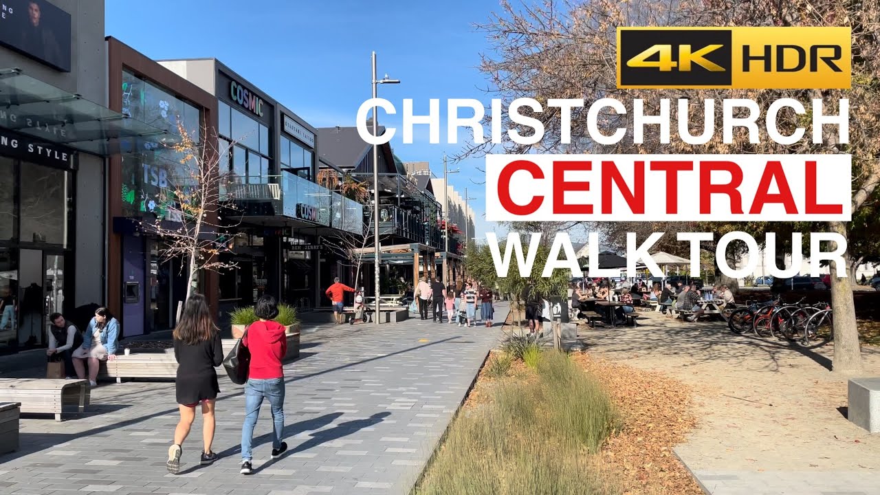 Christchurch Central City Walk New Zealand 4K HDR