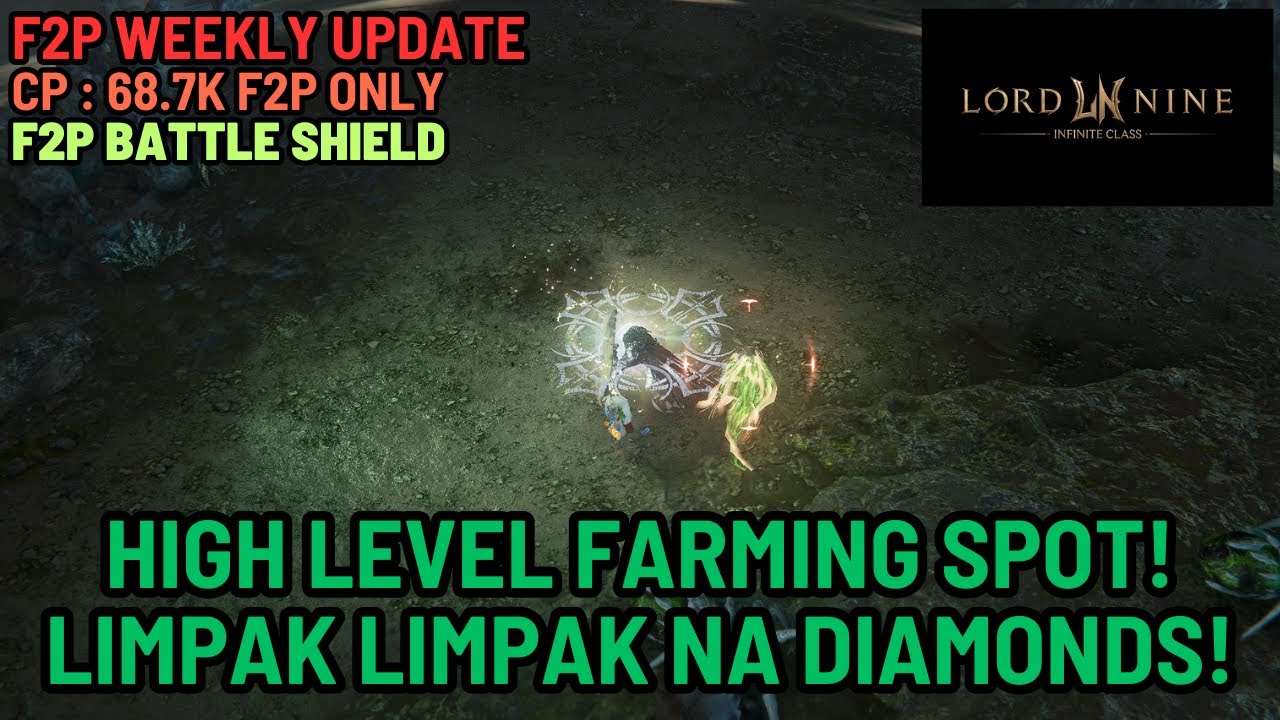 LORDNINE F2P DIAMOND GOLDMINE! My 68K Battle Shield Build FARMS UNLIMITED DIAMONDS FAST!