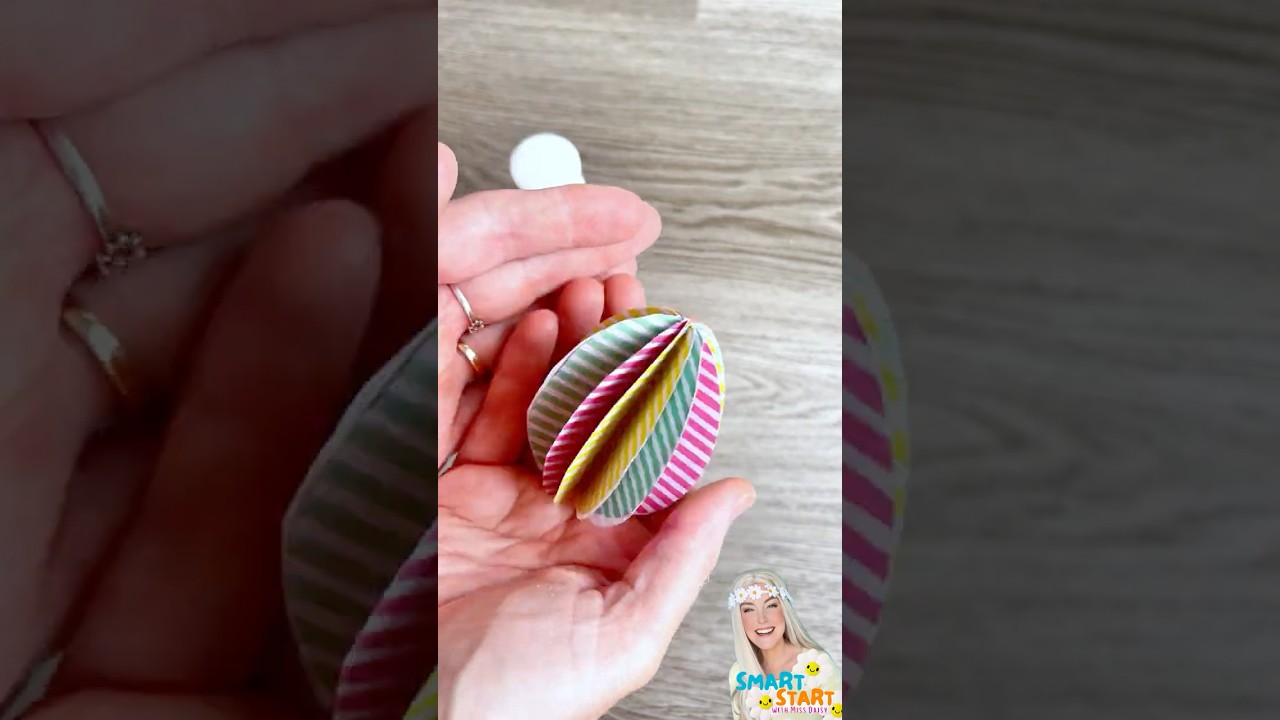 🌸🐣 DIY 3D Paper Easter Egg! Easy Easter Craft for Kids 🎨✨