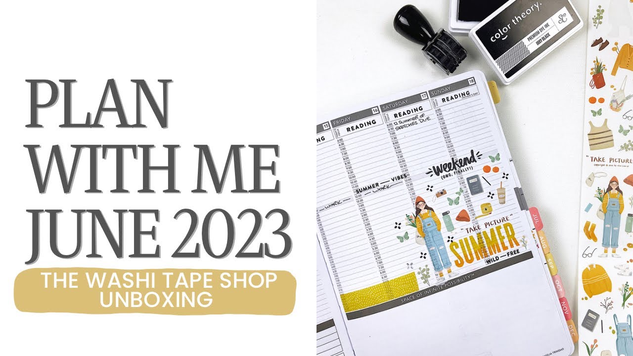 Plan With Me Passion Planner 2023 | June Set Up & The Washi Tape Shop Unboxing