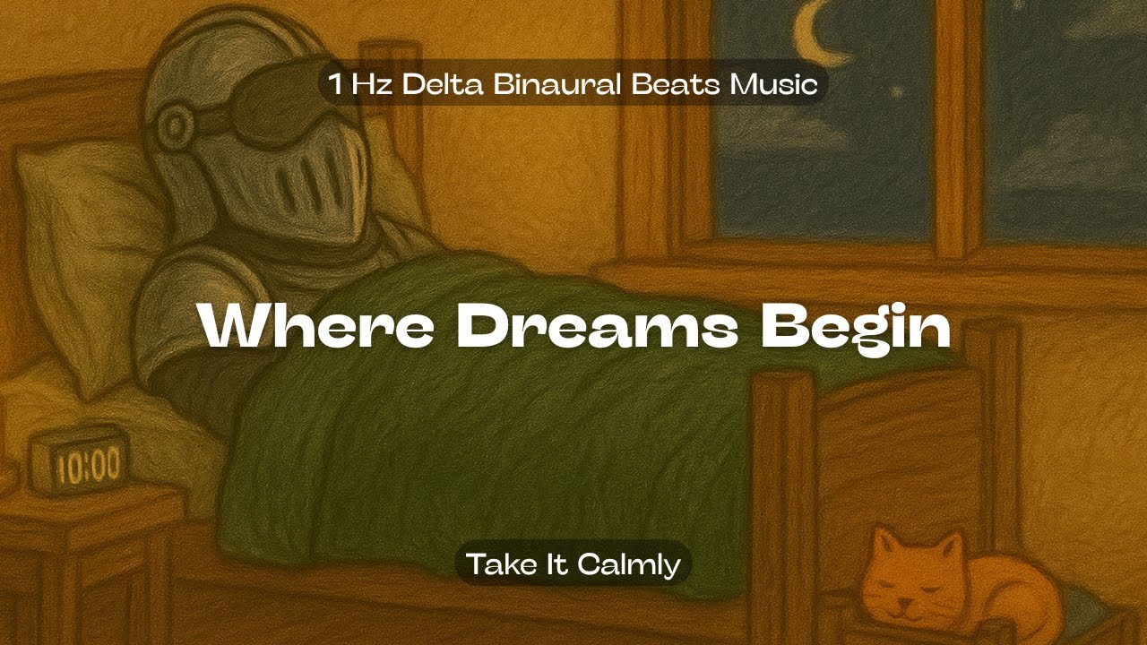 Where Dreams Begin - 60 Minutes of Sleep. Delta binaural beat 1Hz, Synth pads, Bells.