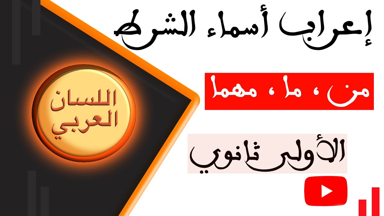 إعراب أسماء الشرط ( من ،ما ،مهما) 1 ثانوي