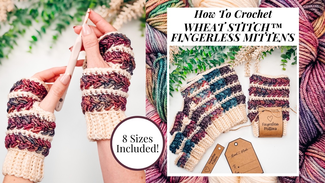 Wheat Stitch&trade; Fingerless Mittens