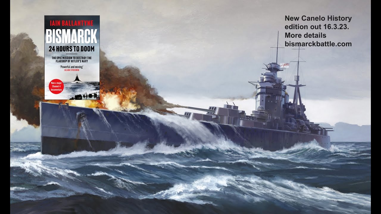 HMS Rodney firing on the Bismarck