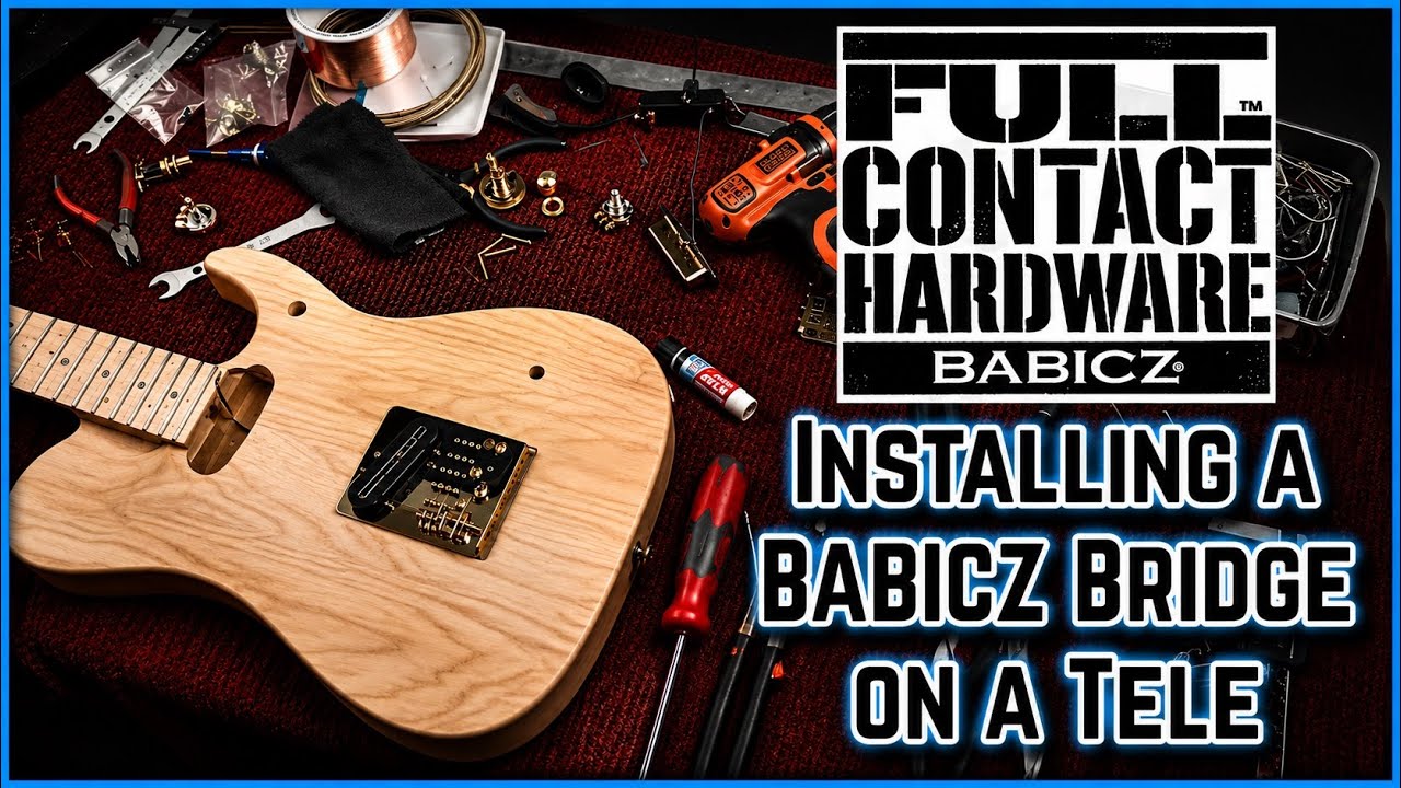 Babicz Full Contact Bridge in a Washburn USA Custom Shop Nele Nuno Bettencourt Telecaster Install