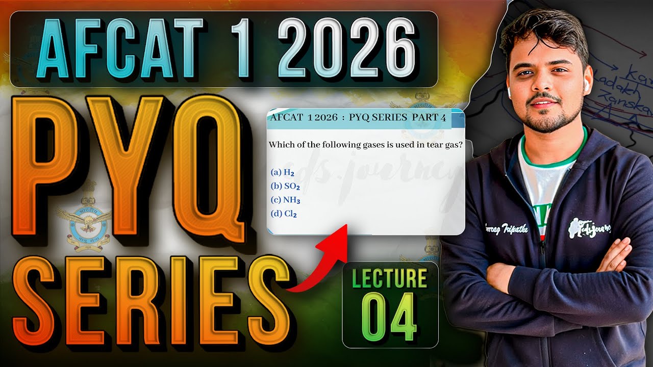 AFCAT 1 2026 Static GK . AFCAT GK PYQ Series Lecture 4.