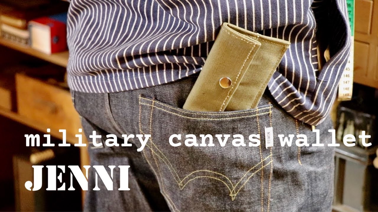 MILITARY CANVAS WALLET                                  /  learn to sew