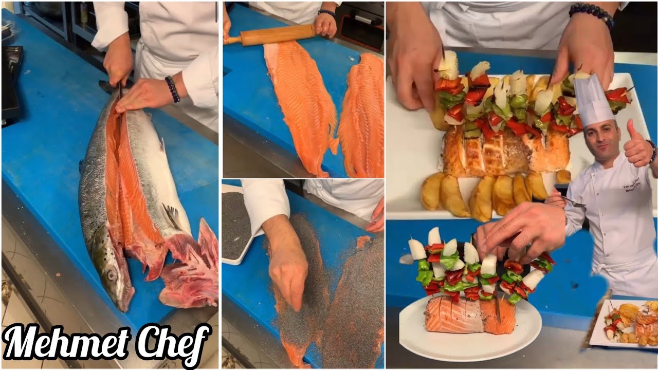 Haşhaşlı somon balığı salmon with poppy Mehmet Chef