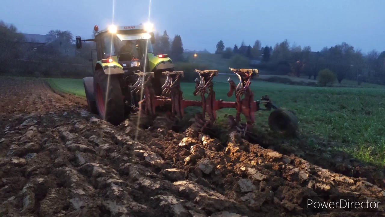 orka zimowa [ Claas Ares 616RZ + Kuhn master 120 4x40] na głęboko ;)