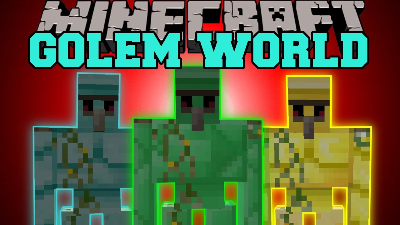 MInecraft: GOLEM WORLD (MORE GOLEMS WITH SPECIAL ABILITIES!) Mod Showcase