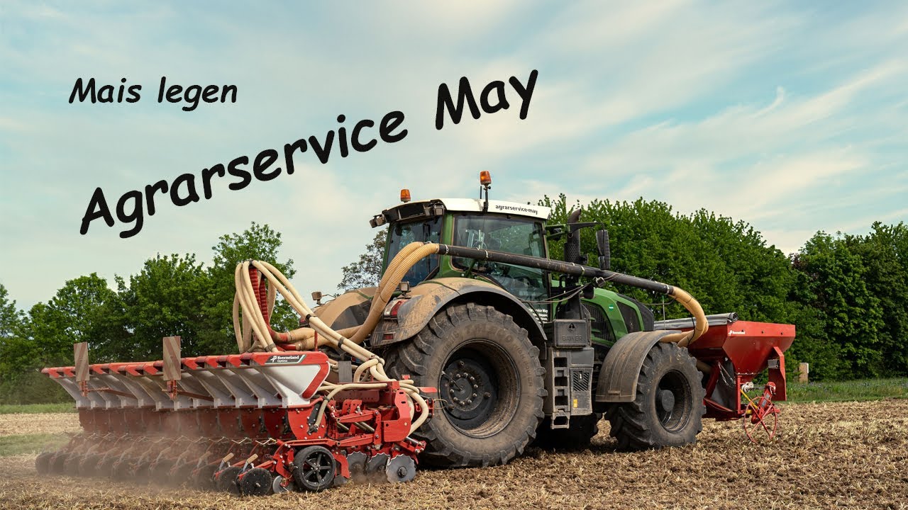 Mais legen mit dem Agrarservice May | Kverneland Optima | Fendt 828 Vario | Land und Technik TV