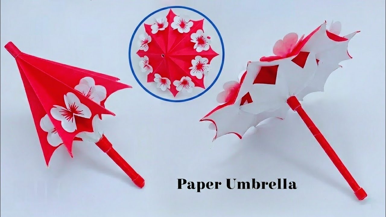 How to Make an Origami Umbrella That Opens and Closes | Easy Paper Craft Tutorial