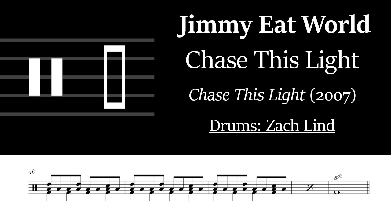 Jimmy Eat World - Chase This Light: Drum Sheet Music Transcription