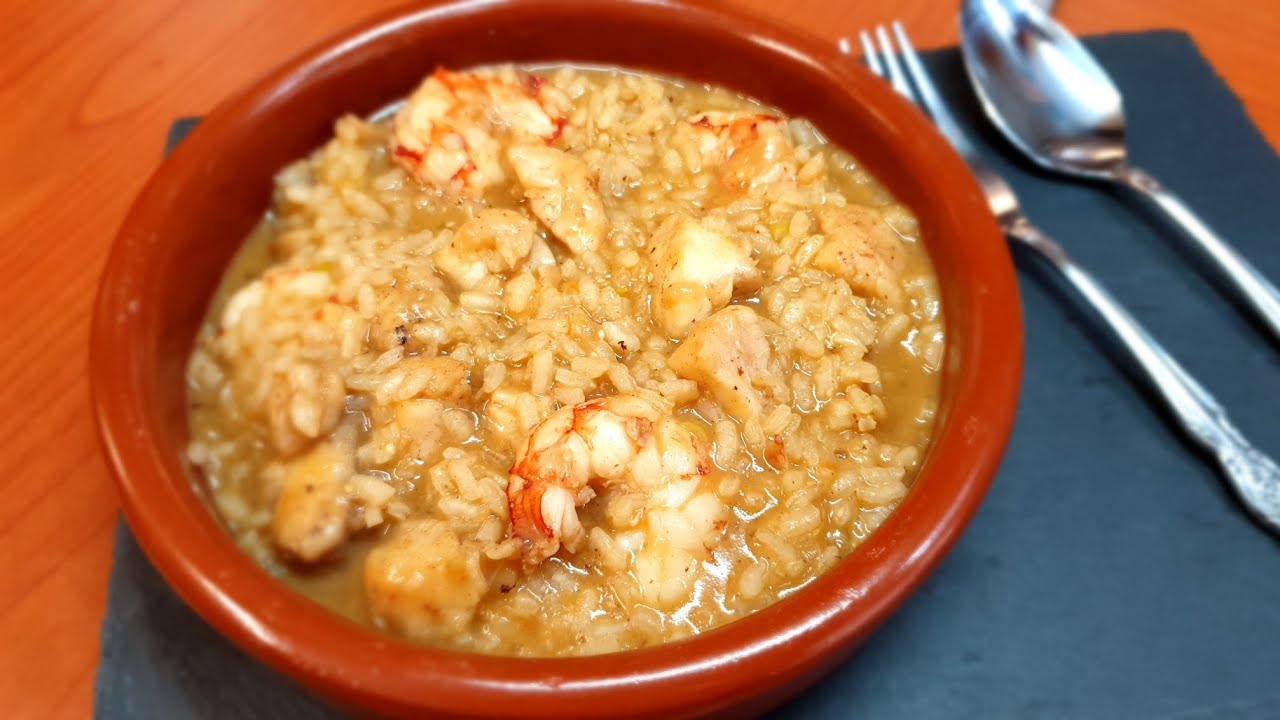 ARROZ MELOSO DE RAPE Y GAMBONES | De muerte y super facil y sencillo de hacer...