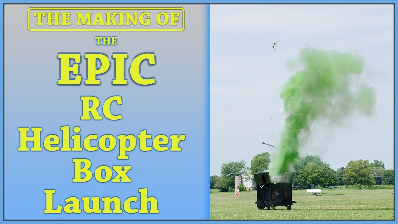 Shooting a RC Helicopter out of a Firework Loaded Box With a Scuba Tank at 4500 PSI!