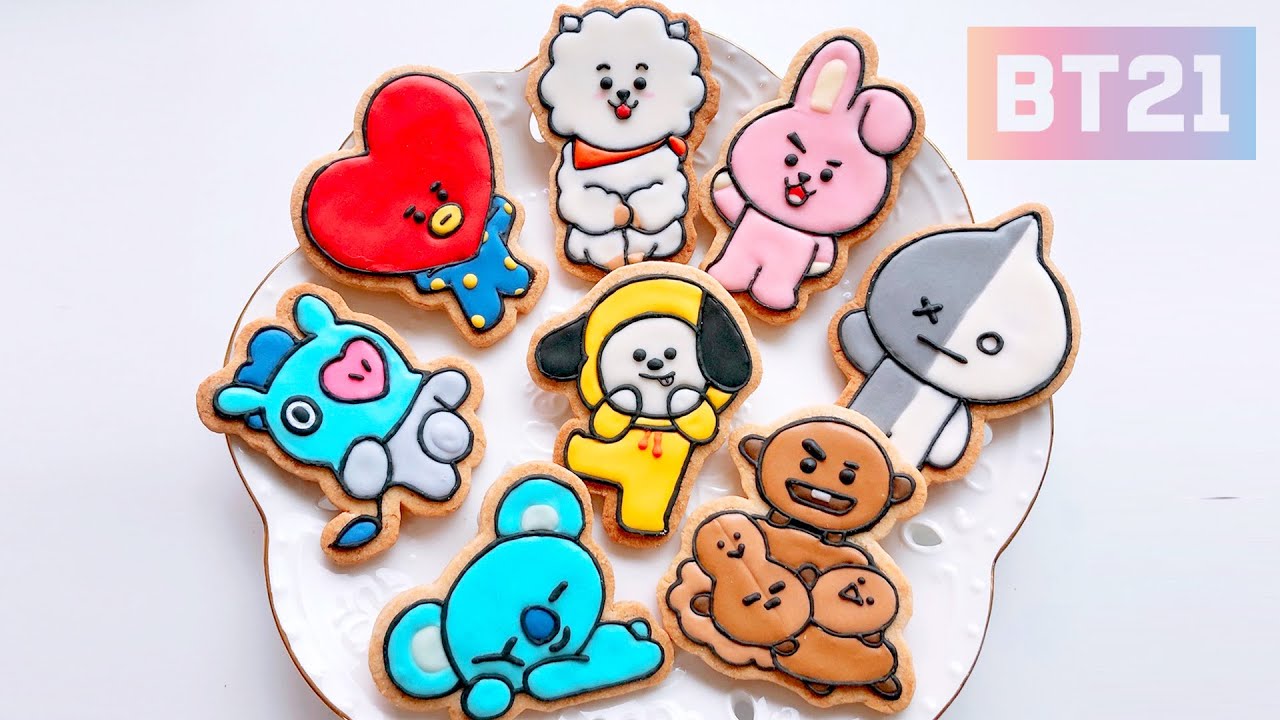 BT21 COOKIES - COOKY, SHOOKY, TATA, RJ, KOYA, MANG, CHIMMY, VAN