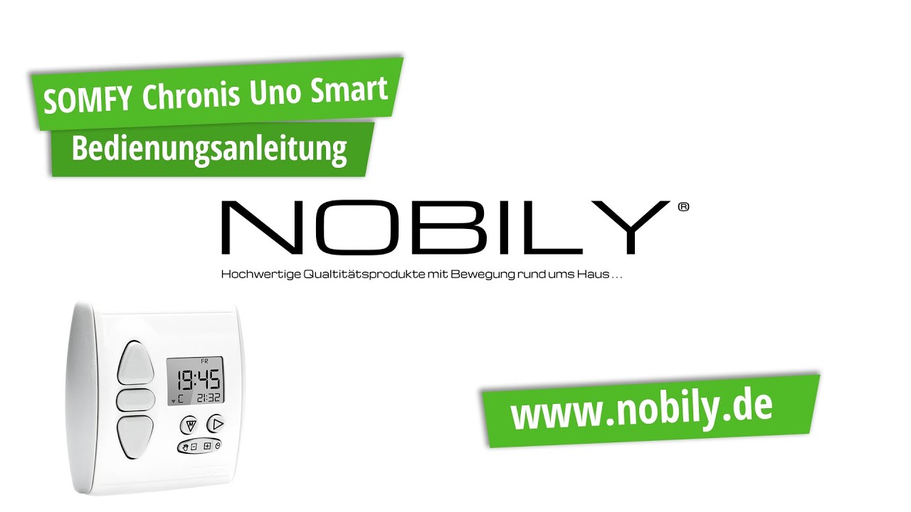 Rollladen-Zeitschaltuhr SOMFY Chronis Uno Anleitung