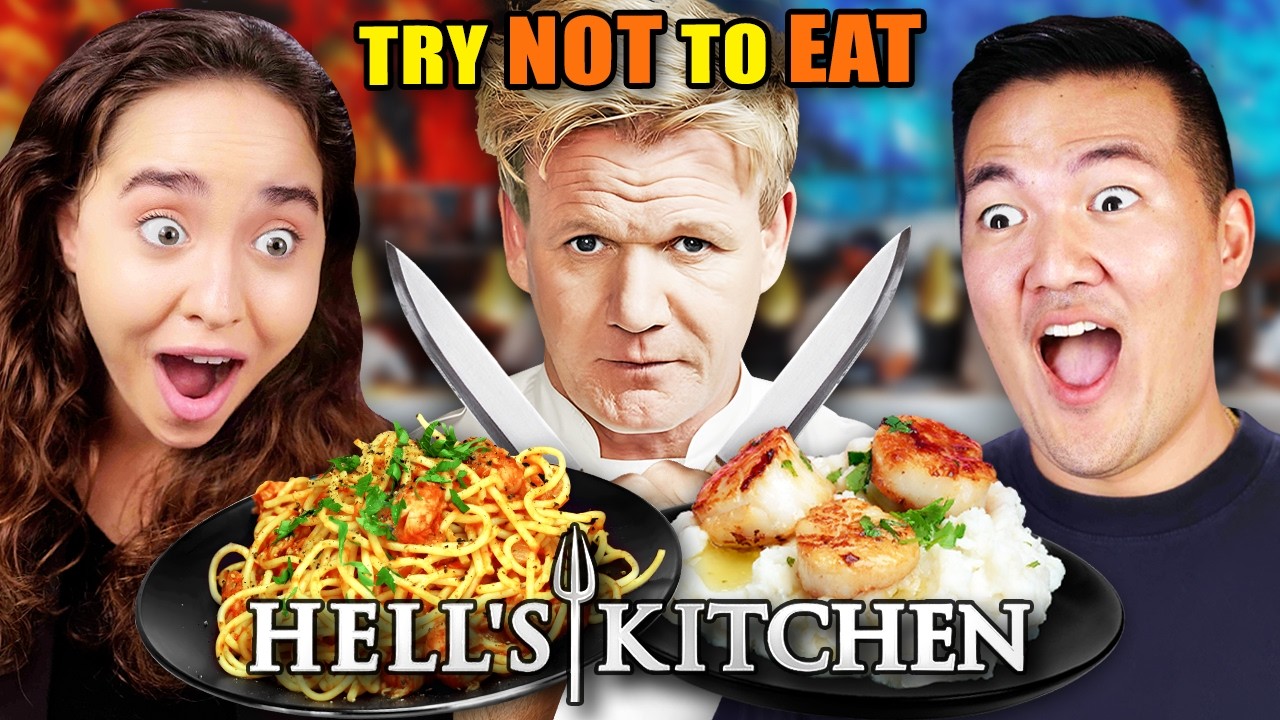 Try Not To Eat - Hell's Kitchen #3 (Spaghetti & Lobster, Smoked Enchiladas, Raj&rsquo;s Pizza)