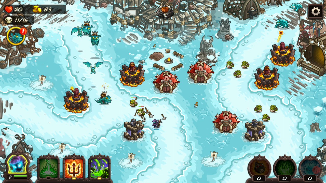Kingdom Rush Vengeance - Northerners' Village - Campaign 3 Stars