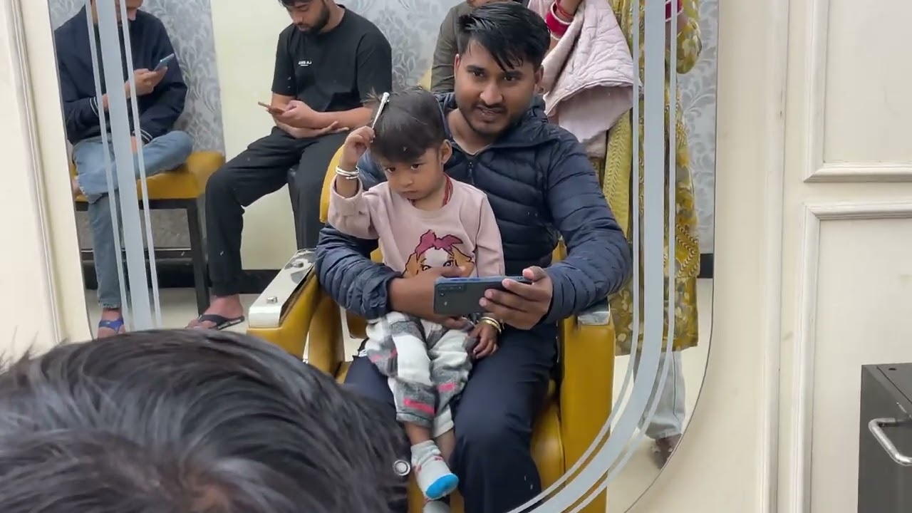 Nonu’s first hair trim.                                    #nonuhaircut #hairstyle 