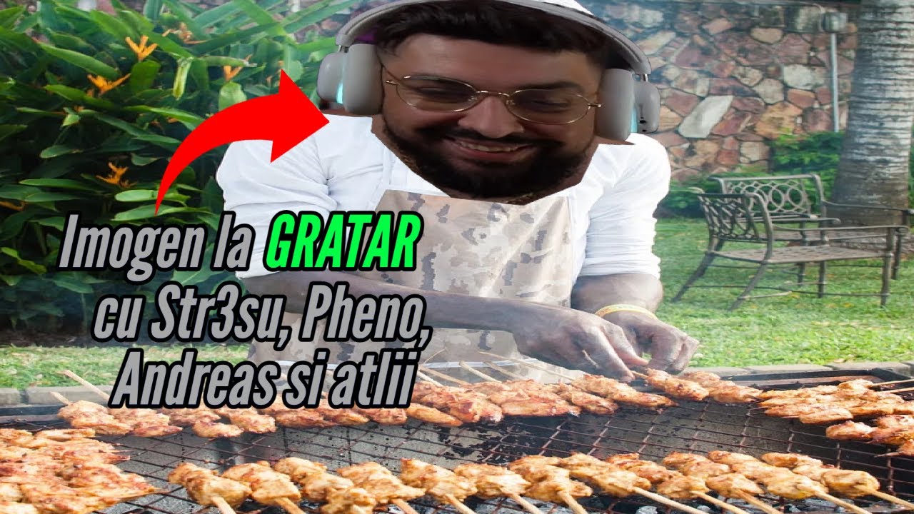 Imogen la gratar cu prietenii...