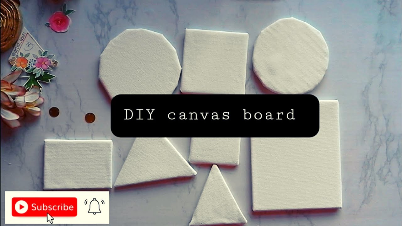 DIY canvas board | how to make canvas board for practice using cardboard & canvas sheet | In hindi