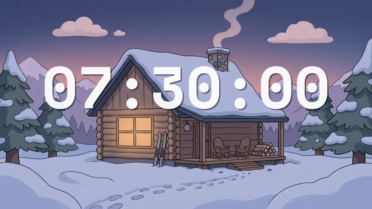 7 Hours 30 Minutes Timer 🏔️ Mountain Cabin • Lo-fi | Cozy Lo-fi Alpine Retreat - ChronoFlow