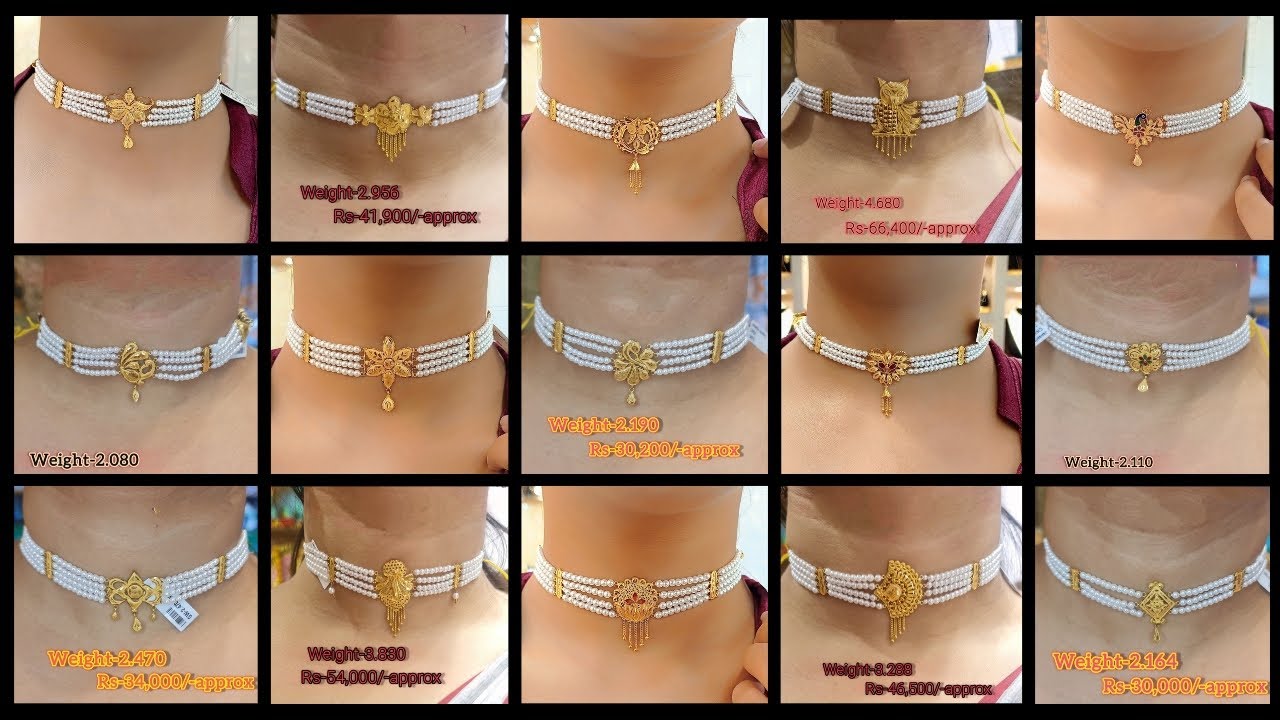 Light weight Gold parle choker design with weight and price #choker #gold #jewellery #gift ❤️