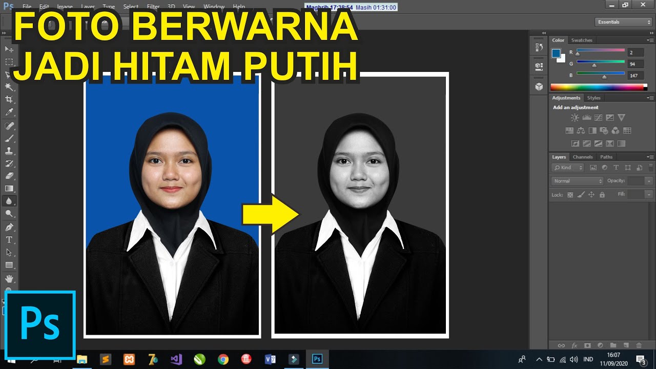 Cara Mengubah Foto Berwarna Jadi Hitam Putih di Photoshop