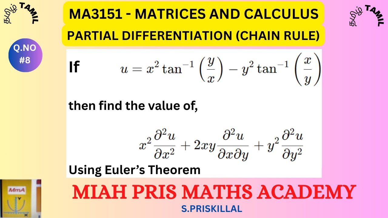 Ifu=x².tan^-1(y/x)-y² tan^-1(x/y),find value of x².(∂²u/∂x²)+2xy.(∂²u/∂x.∂y)+y².(∂²u/∂y²) by Euler’s