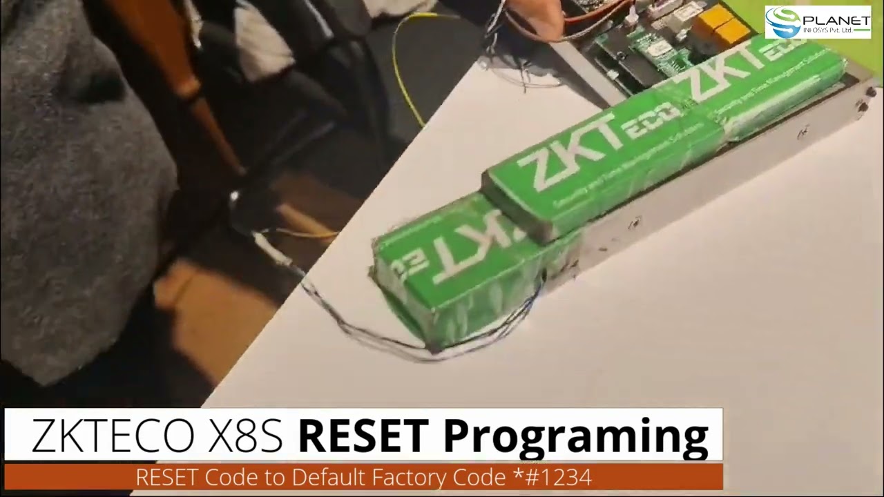 ZKTECO X8s Factory Reset default Programing Code