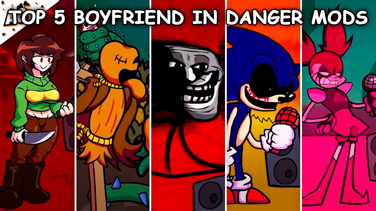 Top 5 Boyfriend in Danger Mods #2 - Friday Night Funkin’