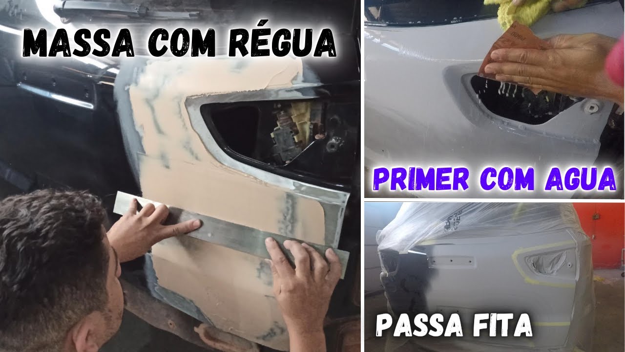 VEJA TODO Processo de preparação para aplicar PRIMER PU e Pintura para pintar carro