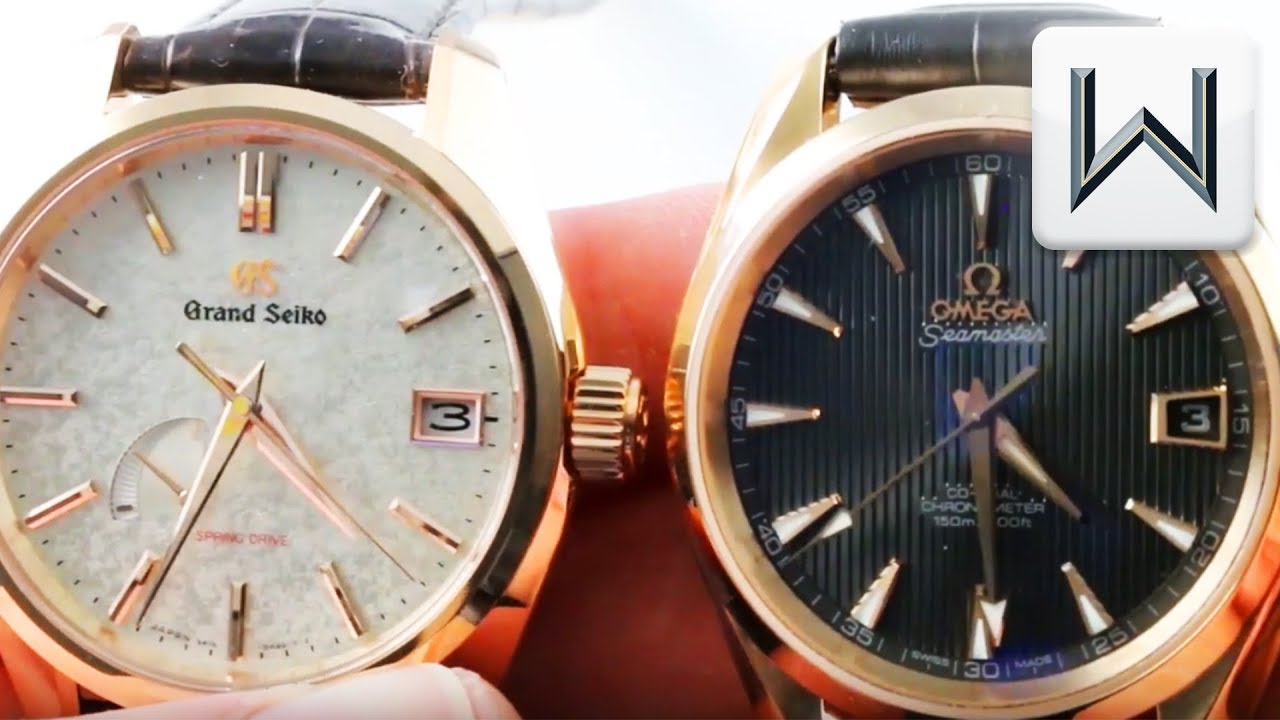 Omega Seamaster Aqua Terra vs Grand Seiko Spring Drive USA Edition SBGA384, 231.53.39.21.06.001
