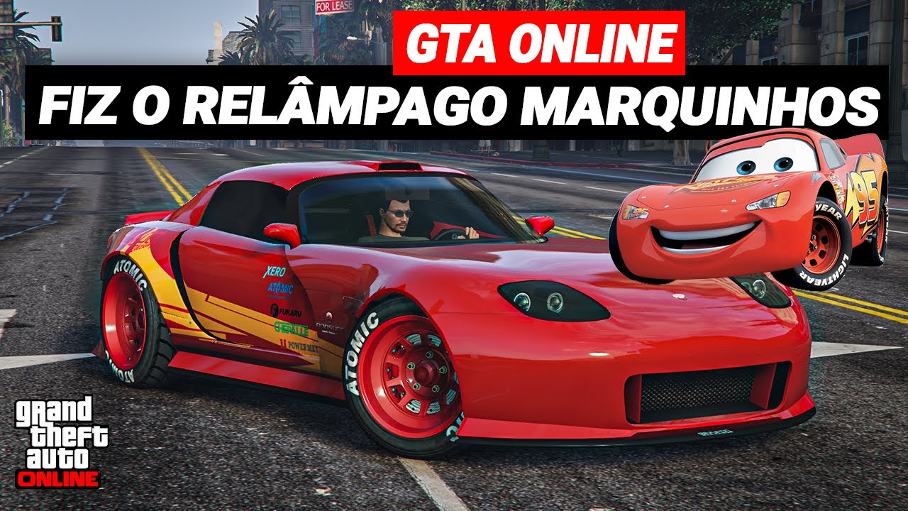 FIZ O RELÂMPAGO MACQUEEN DO FILME CARROS NO GTA 5 ONLINE