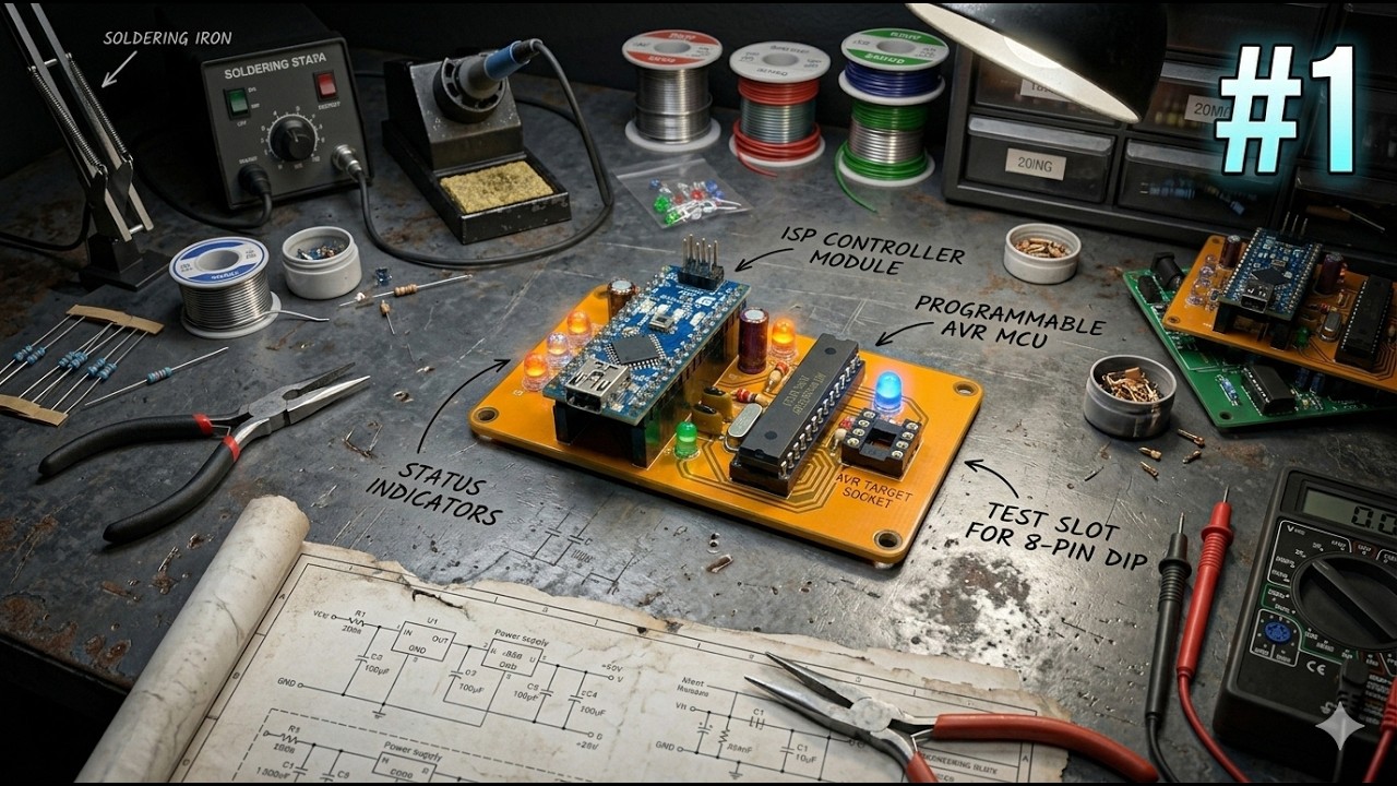 Arduino AVR ISP Programmer – Program All ATmega & ATtiny Microcontrollers