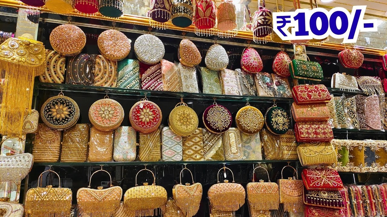 Imported Hand Bags in Hyderabad Market  Purses Clutches Sling Bags Charminar Shopping