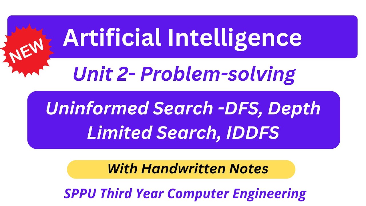 sppu ai unit 2  | uninformed search algorithms- DFS | DLS | Iterative Deepening DFS(IDDFS)