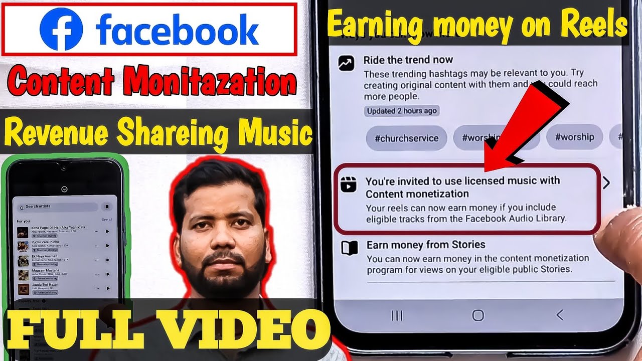 FaceBook Earning ||  You are invited to use licensed music with Content Monetization
