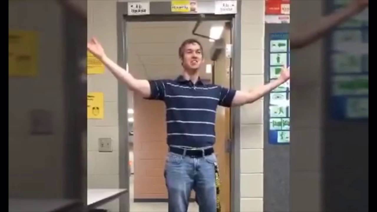 Spanish teacher Andrew Ward's signature greeting