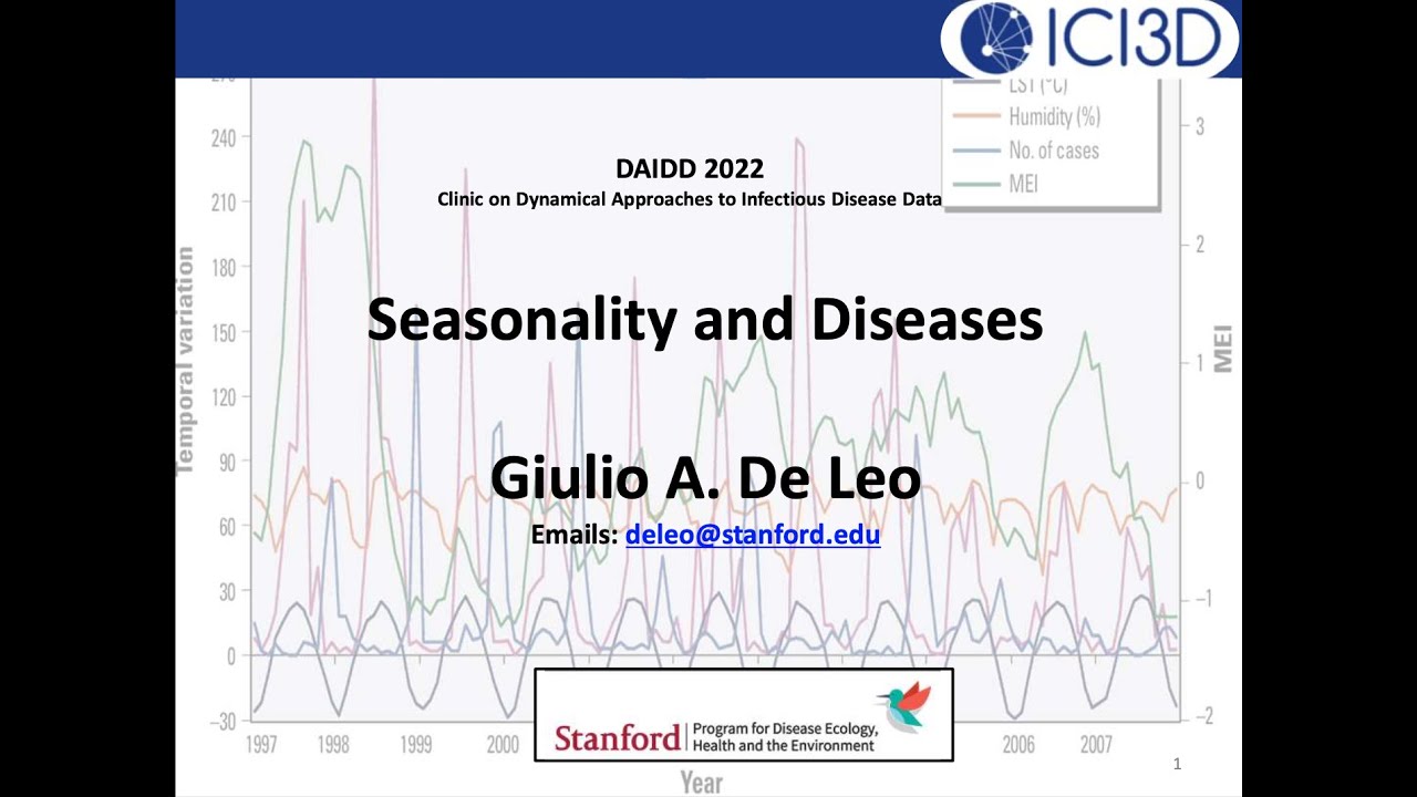 Seasonality and Infectious Diseases: Part 1 (De Leo - DAIDD2022)